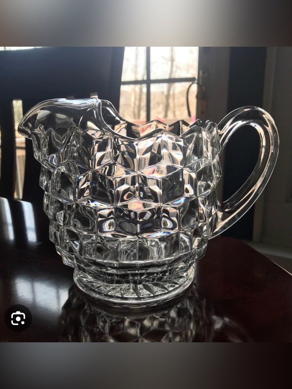 Fostoria American Clear Crystal Glass Pitcher - Home Dining